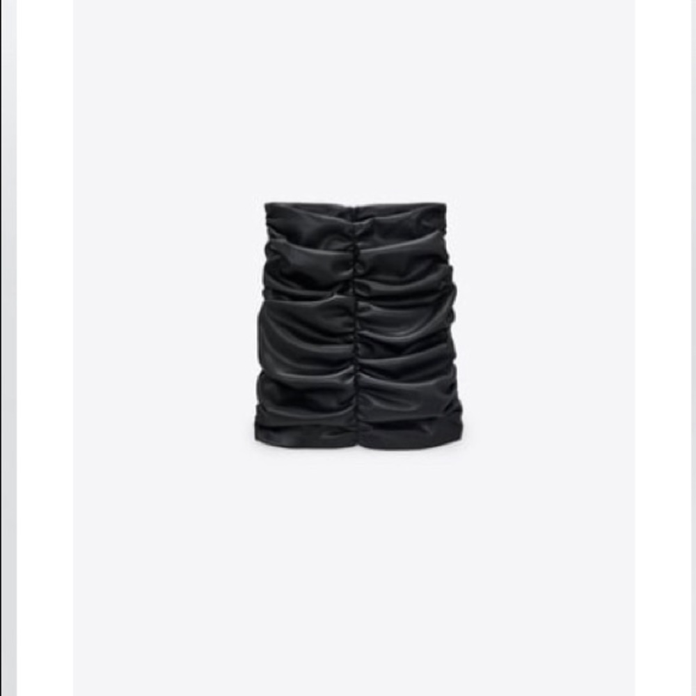 Faux leather skirt